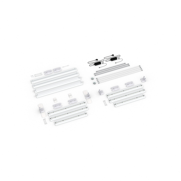 Lieferumfang: freistehende Variante, Systembreite 285cm, Systemhöhe 250cm