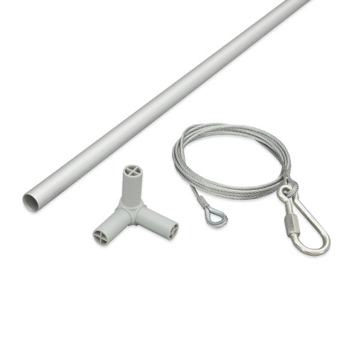 Alu-Rundrohr ø 25 mm gebogen mit 4-Punkt-Aufhängung (BGV C1)
