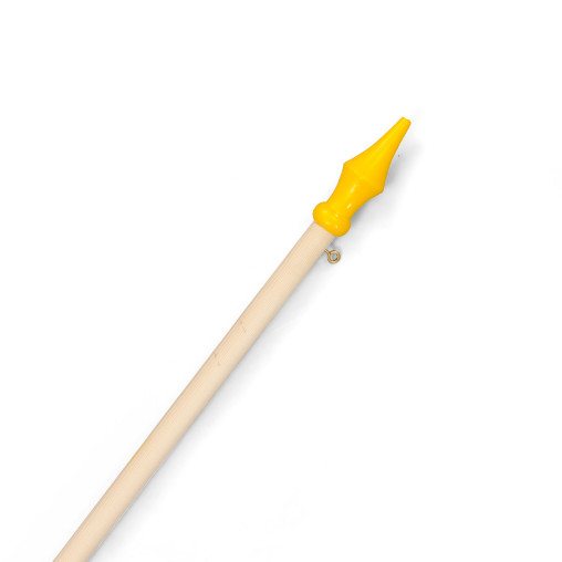 Holzstab mit gelber Spitze, Länge 200 cm, ø 28 mm