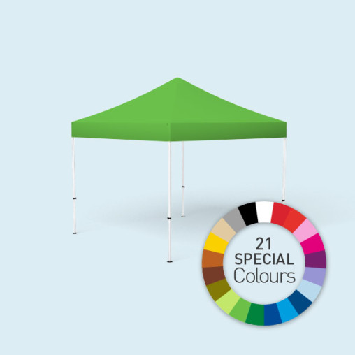 Faltpavillon Eco und 21 Sonderfarben erhältlich