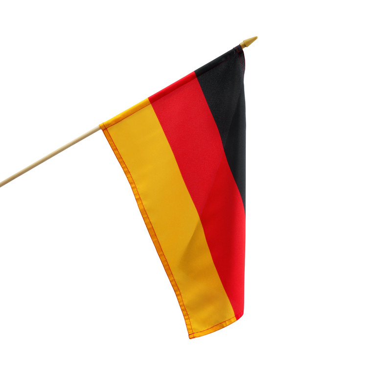 3x Große Deutschland Stockfahne Fahne Flagge 60x90 Stab WM EM