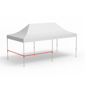 2 Querstangen für halbhohe Wände, Eckvariante (3 m | 3 m)