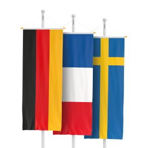 Nationalflaggen als Bannerfahnen