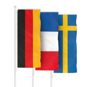 Nationalflaggen im Hochformat für Fahnen-Presenter Basic