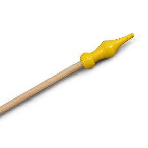 Holzstab mit gelber Spitze, Länge 80 cm, ø 15 mm, 3er-Set