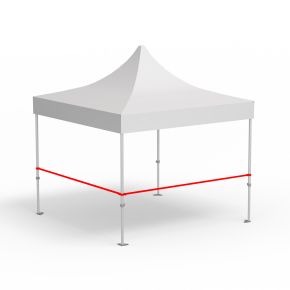 2 Querstangen für halbhohe Wände, Eckvariante (3 m|3 m)