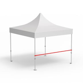 Querstange für halbhohe Wand, Länge 3 m