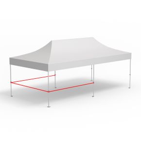 3 Querstangen für halbhohe Wände, Eckvariante (4m | 4m | 4m)