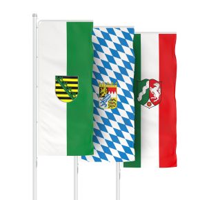 Bundesländer Flaggen im Hochformat ohne/mit Fahnen-Presenter Basic