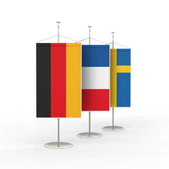 Nationalflaggen als Tischbanner