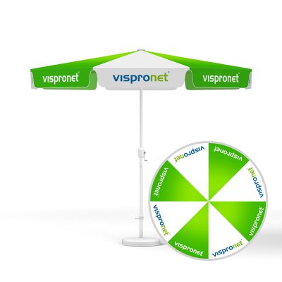 Sonnenschirm mit Kurbel, rund