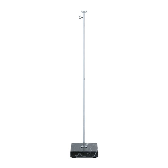 Tischbannerständer Chrom mit Marmorfuß, Höhe 45 cm