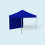 Faltzelt Basic 3 x 3 m, mit 1 Vollwand, blau