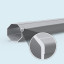 Pfosten: extra verstärkte Achtkantprofile aus hochwertigem Aluminium