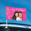 Autofahne / Car Flag mit Hochzeitsmotiv