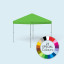 Faltpavillon Eco mit Gestell und Zeltdach in Sonderfarben