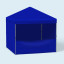Faltzelt Compact 3 x 3 m mit Wänden, Farbbeispiel blau