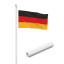 Fahnenmast Economy mit Bodenhülse und Deutschlandfahne