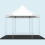 Faltpavillon Select Hexagon kombiniert mit dem Bodenplatten-Set 4 m