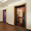 textile Klebefolie als kreative Gestaltungsidee für Türen in Hotels /Pensionen