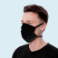 Mund- und Nasenmaske zum Binden, Farbe: schwarz