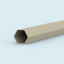 Pfosten: robuste Sechskantprofile, pulverbeschichteter Stahl (ø 40 mm/1 mm)