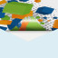 Werbebanner aus transparenter Selbstklebefolie