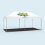 Faltpavillon Select kombiniert mit dem Bodenplatten-Set 3 x 6 m