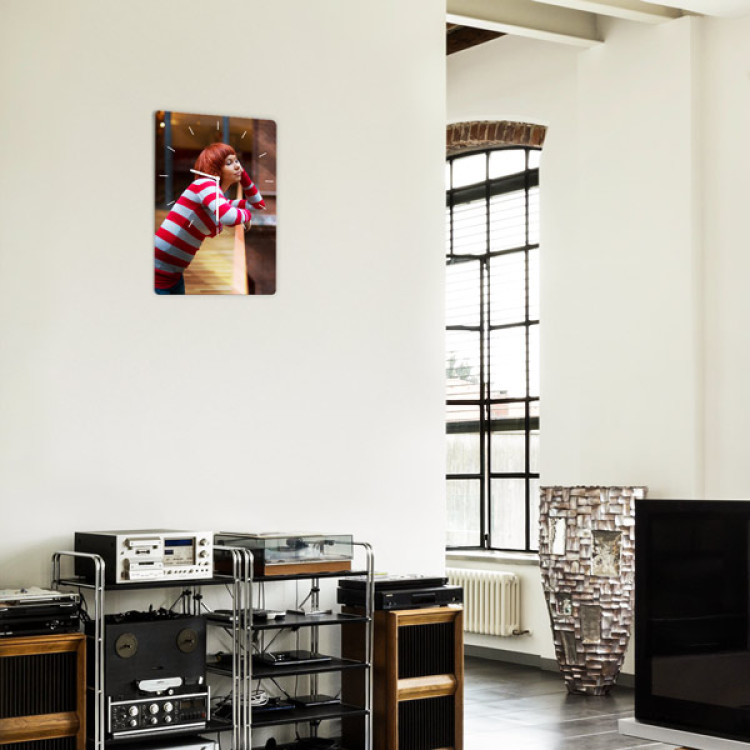 foto wanduhr rechteckig