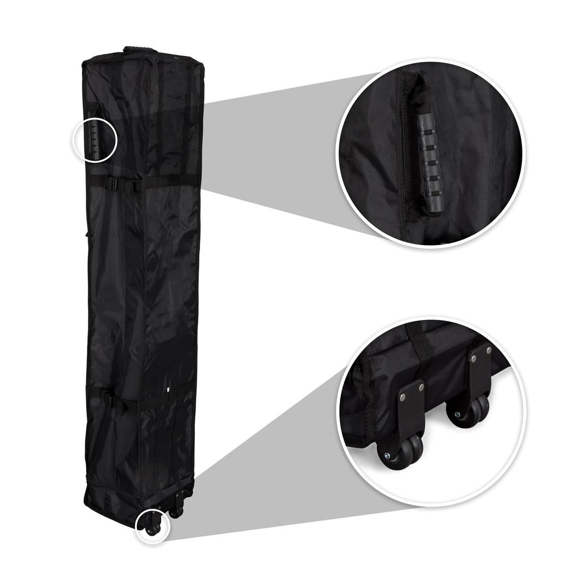 Trolleytasche Basic: mit Haltegriff und 2 Rollen