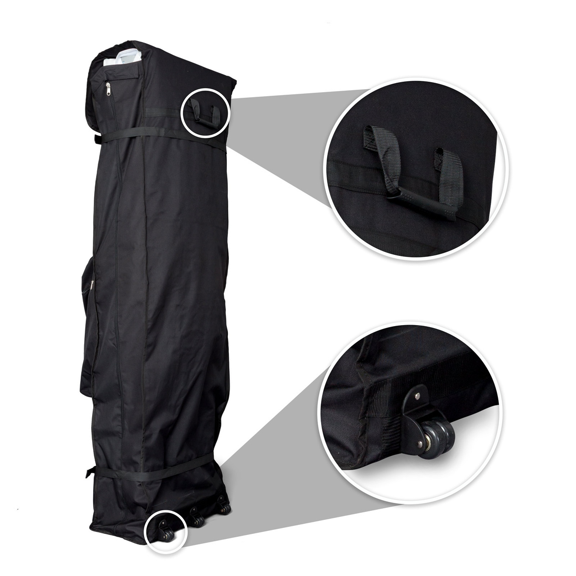 Trolleytasche: mit Haltegriff und 2 Rollen für den leichten Transport