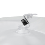 Sitzhocker Air: an der Unterseite mit Sicherheitsventil zur Luftbefüllung