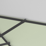 Sonnenschirm / Kleinschirm mit Kurbel, robuste Streben