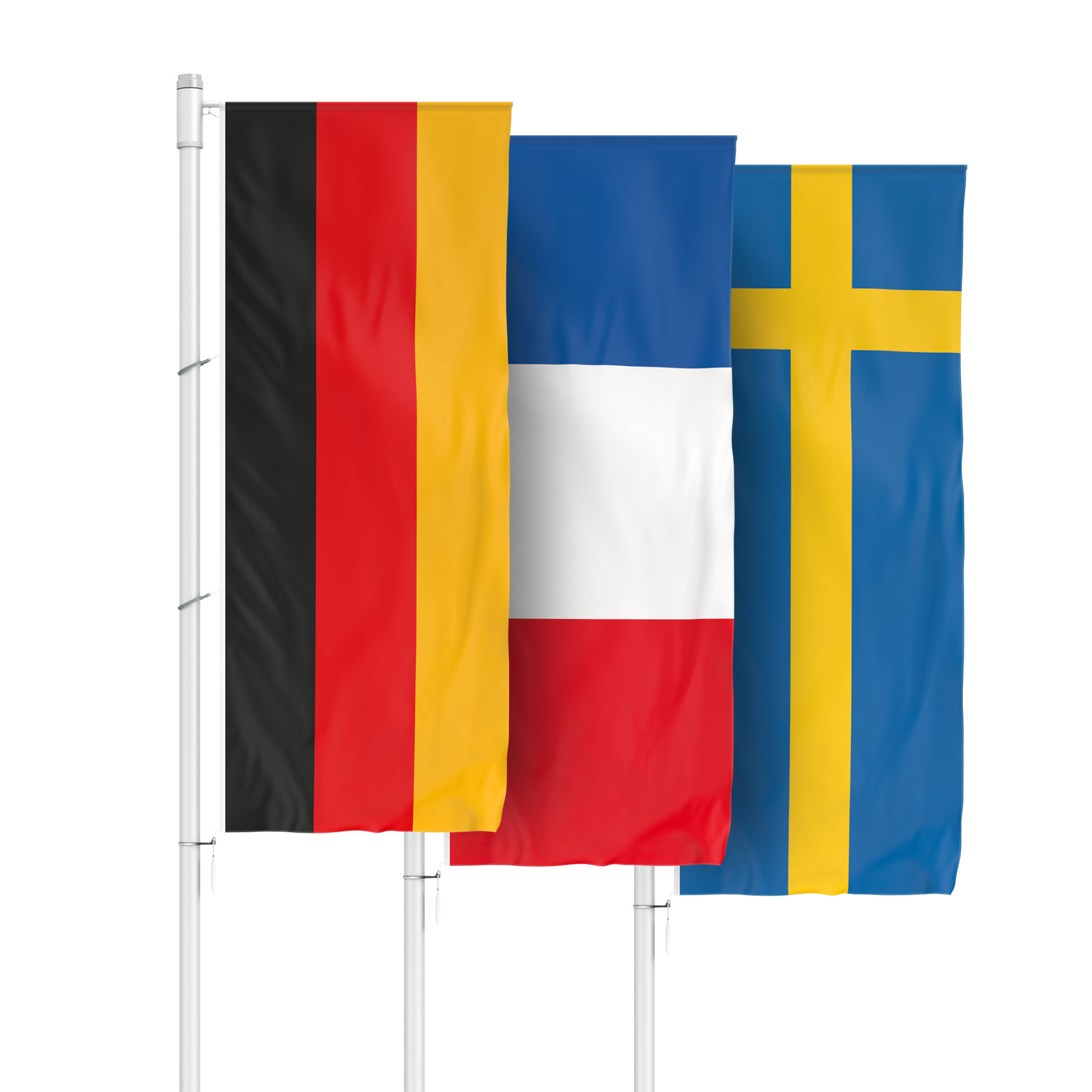Nationalfahnen: Fahnen im Hochformat für Ausleger, Deutschland Standard