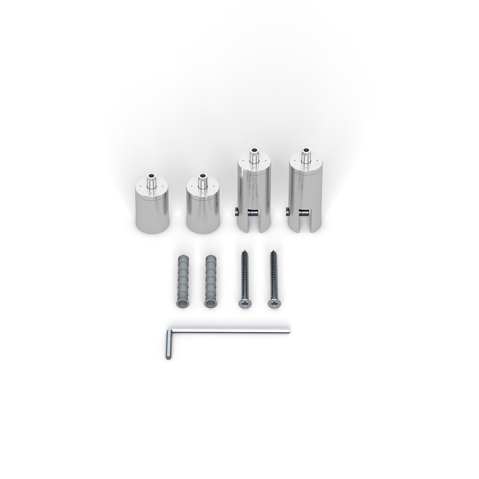 Deckenhalter Edelstahl ø 13 mm - Set