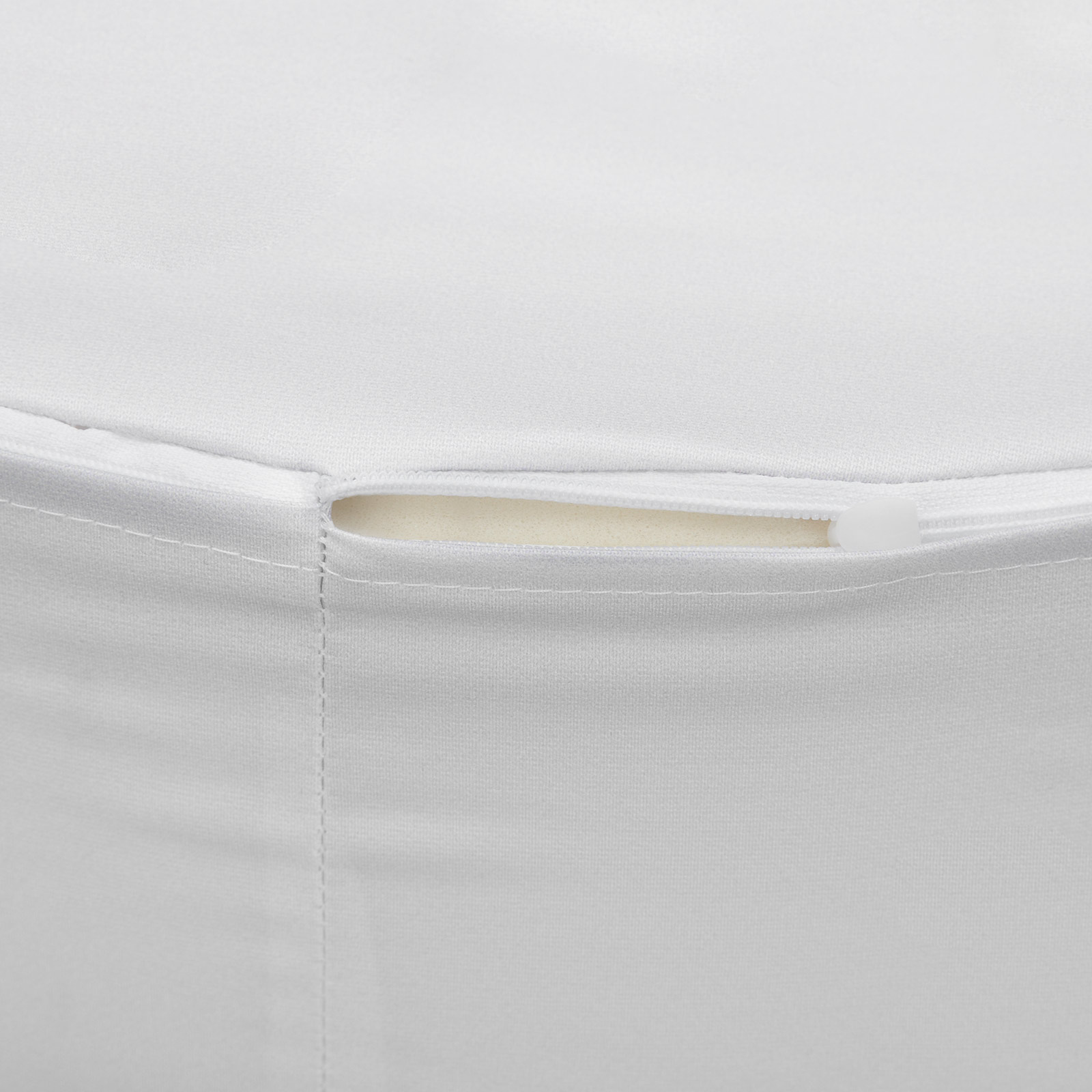 Sitzkissen, rund, Detail: Reißverschluss