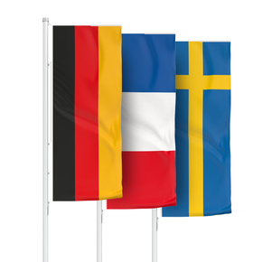 Nationalflaggen im Hochformat - für Fahnen-Presenter Select