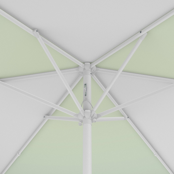 Sonnenschirm / Kleinschirm mit Kurbel, Ansicht von unten