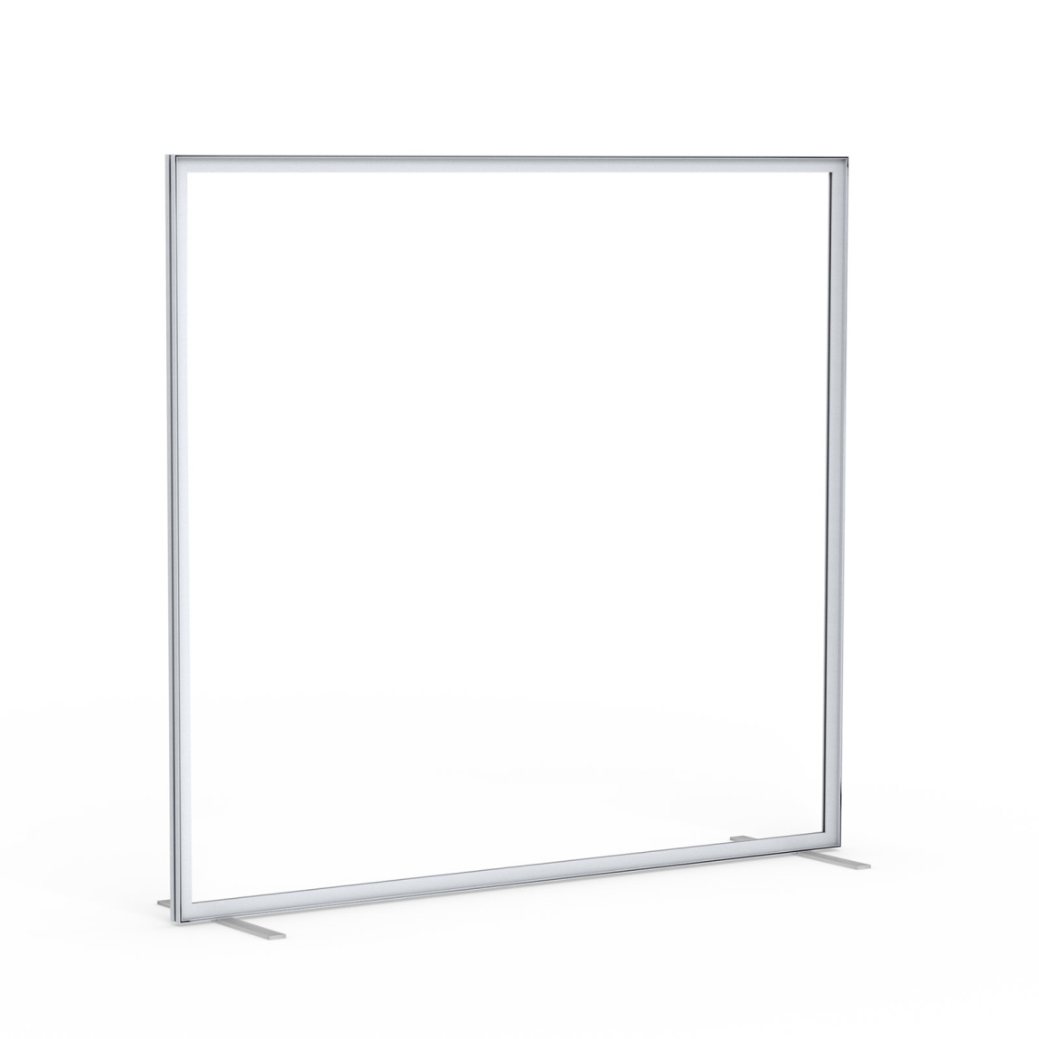 Display Wand Q-Frame® System: mit Flachfüßen