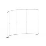 Display Wand Basic gebogen, Stangensegmente inkl. Bodenplatten