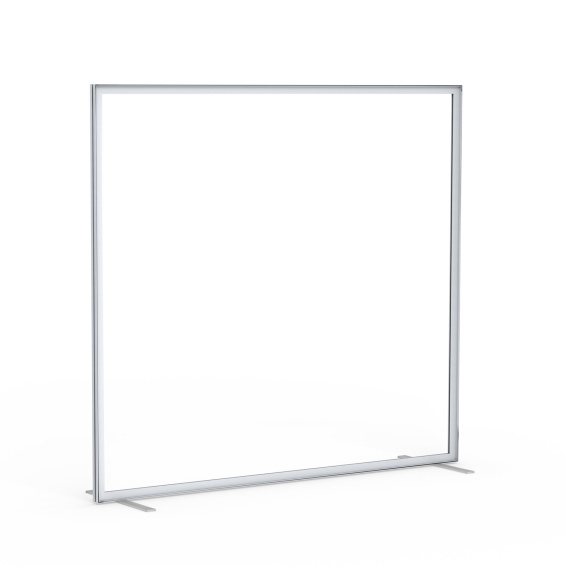 Display Wand Q-Frame® System: mit Flachfüßen