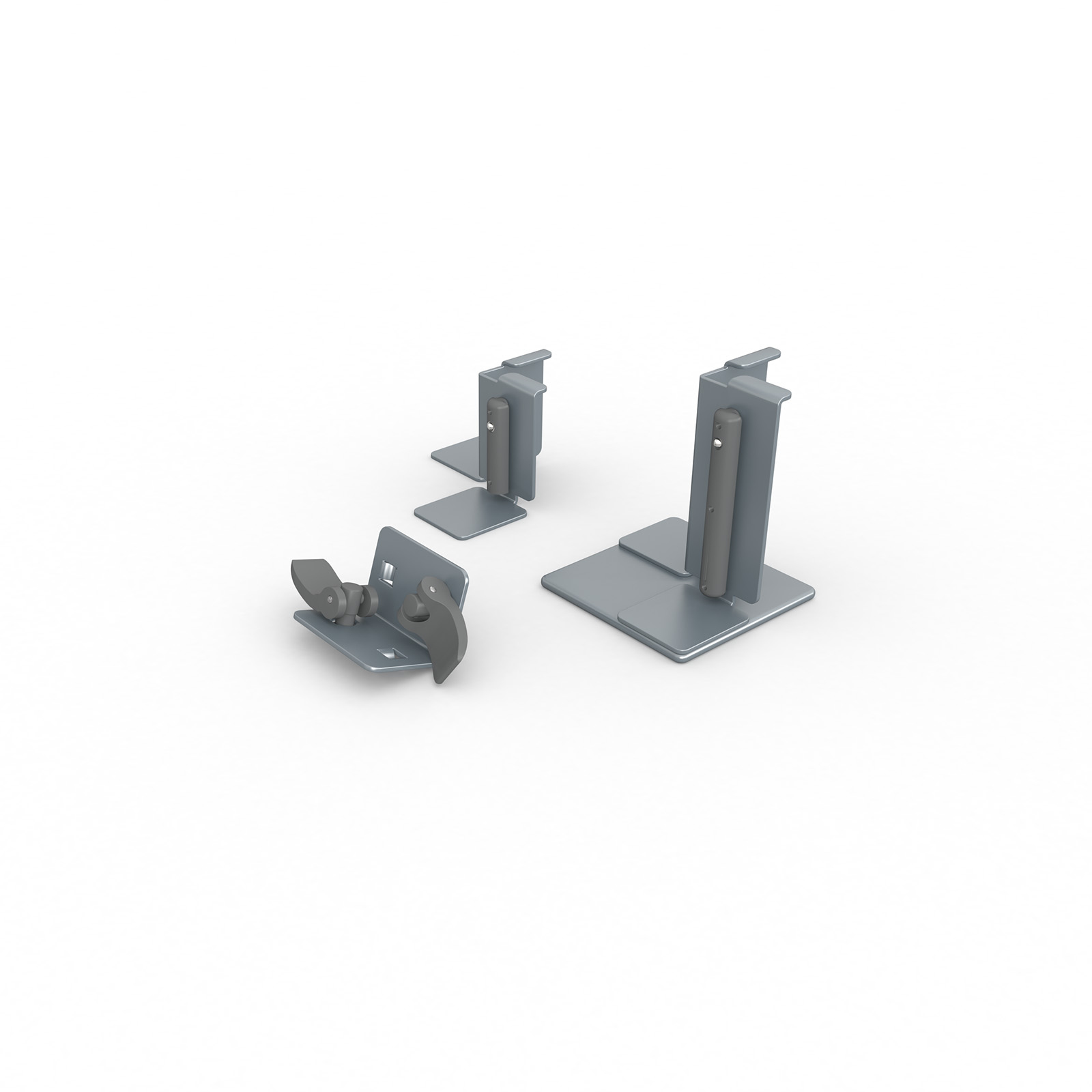 Einzelteile des Zubehörsets Kederrahmen flex - Eck-Modul