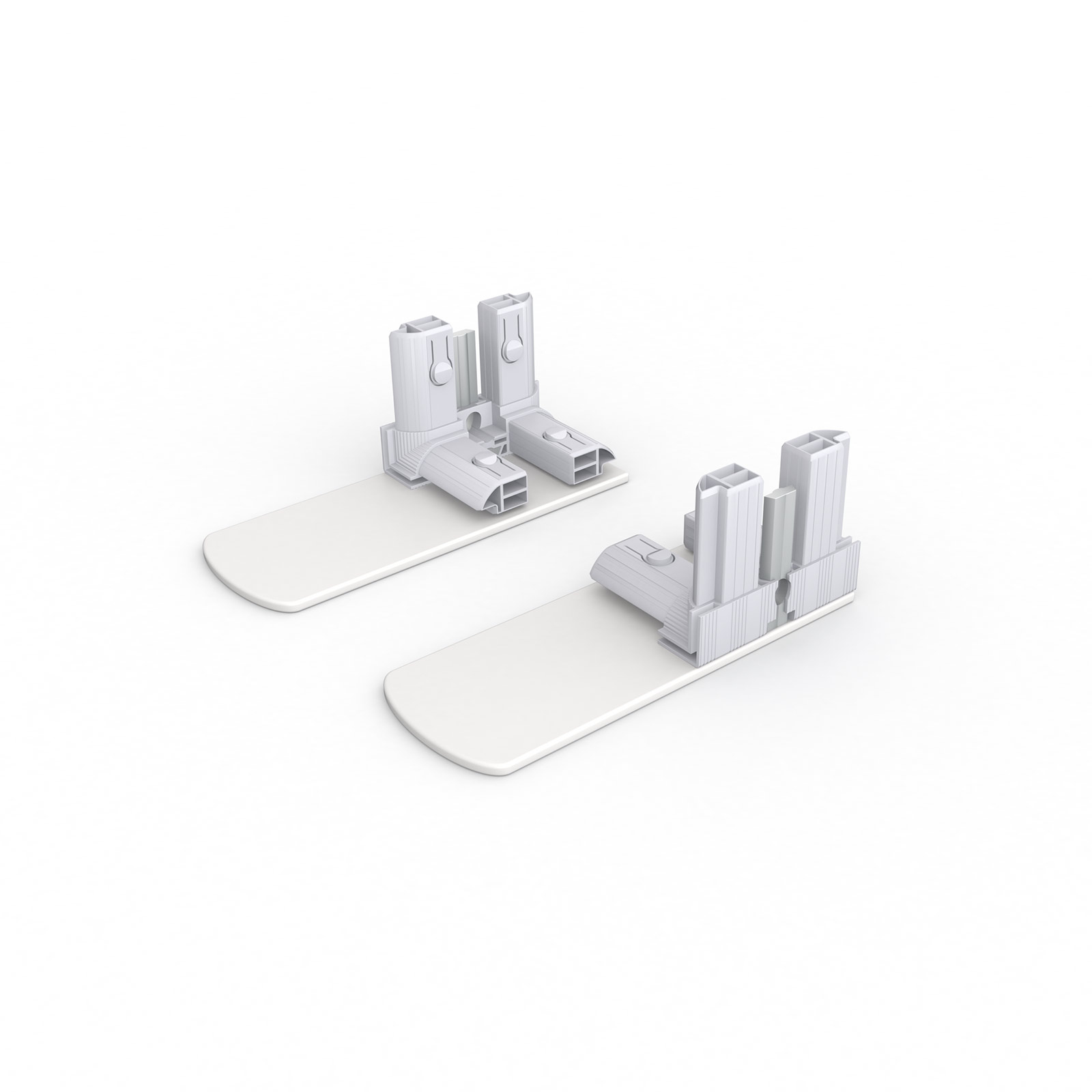 einseitige Standfüße mit Eckverbindern, 2er-Set, für Messewand Lightbox flex