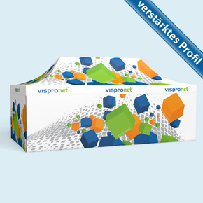 Faltzelt Premium 3 x 6 m, 4 Wände, mit Druck