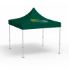 Faltpavillon Premium, 3 x 3 m, grün, Dach mit 1 Logodruck (Seite 1)