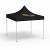 Faltpavillon Premium, 3 x 3 m, schwarz, Dach mit 1 Logodruck (Seite 1)