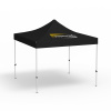 Faltpavillon Eco, 3 x 3 m, schwarz, Dach mit 1 Logodruck (Seite 1)