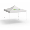 Faltpavillon Eco, 3 x 3 m, weiss, Dach mit 1 Logodruck (Seite 1)