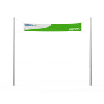 Banner zwischen 2 Transparentmasten, Mast-zu-Mast-Abstand bis zu 12 m