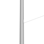 Transparentmast T-K-PROTECT, Austritt unteres Dyneema-Spannseil